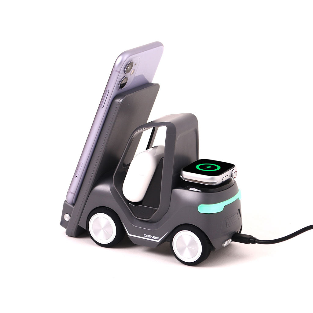 DigitexIndia Charge Cruiser- 3 in 1 Wireless Charger with Clock
