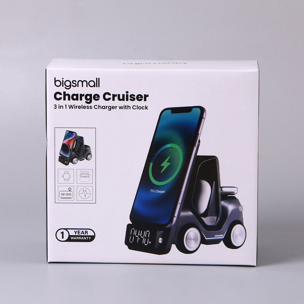DigitexIndia Charge Cruiser- 3 in 1 Wireless Charger with Clock